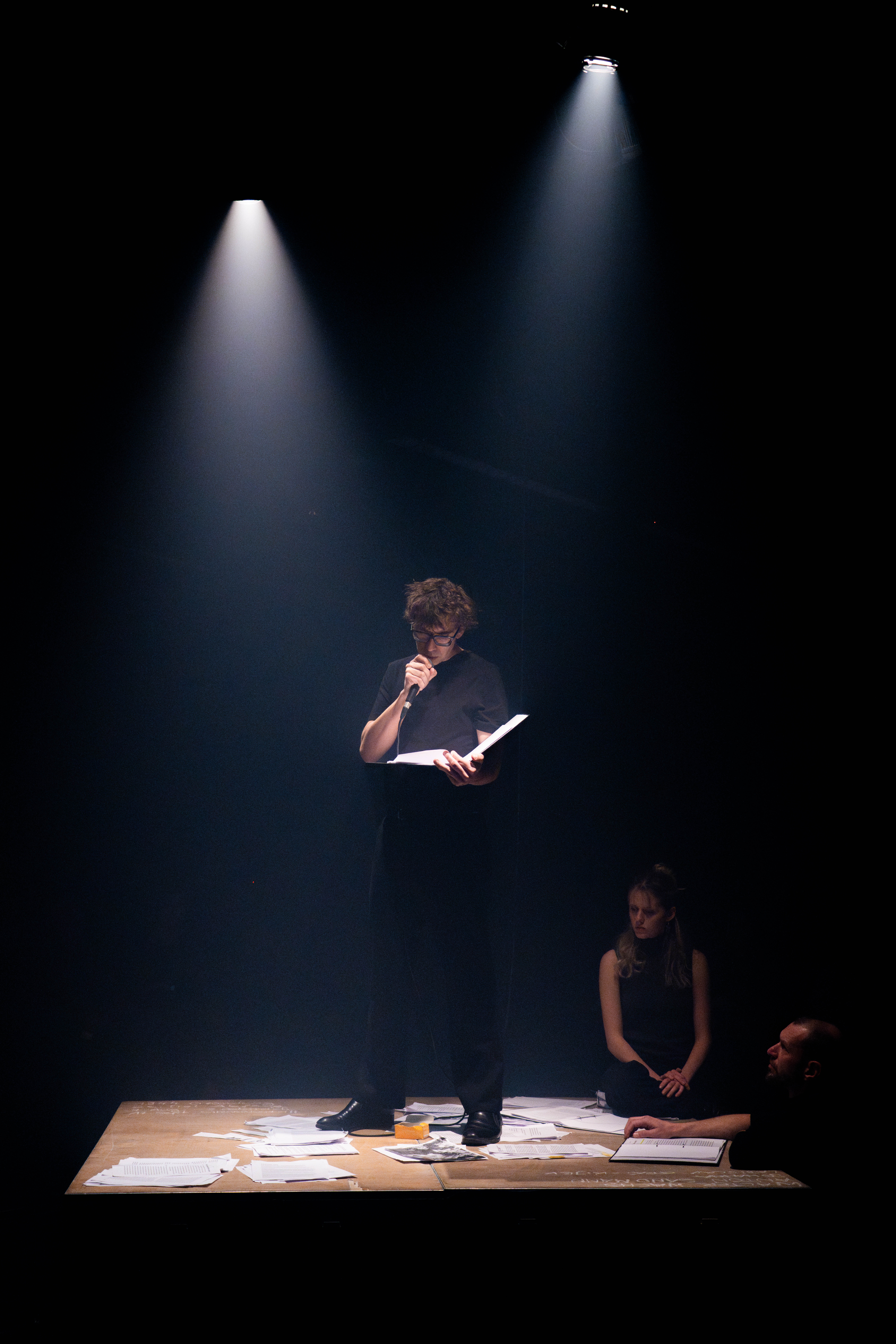 Lena Pöltl, Gerd Wilfing, Thorsten Zerha, in „Koralm Partisanen" von Lukas Michelitsch, Foto: Marco Pessel