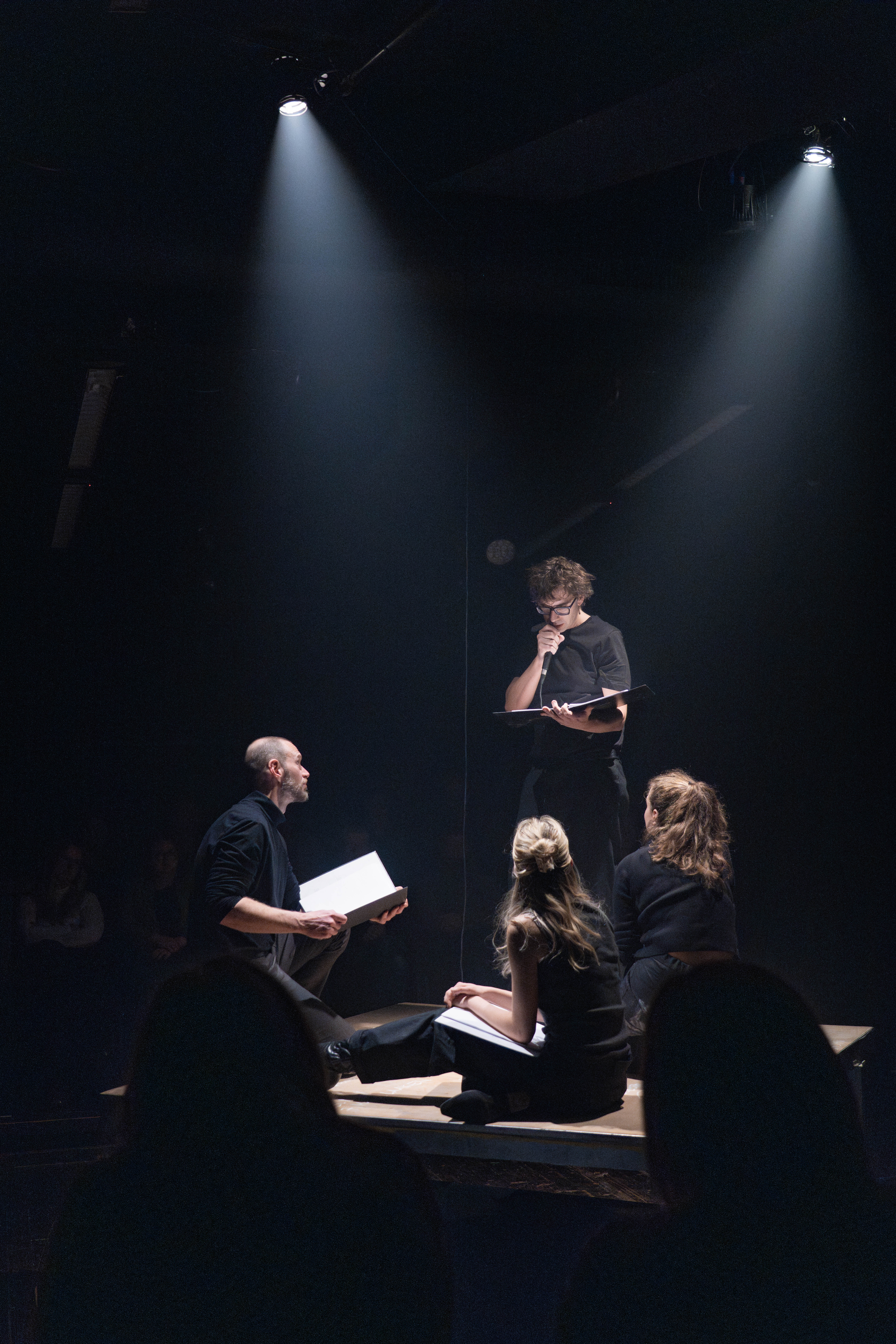 Lena Chalupka, Lena Pöltl, Gerd Wilfing, Thorsten Zerha, in „Koralm Partisanen" von Lukas Michelitsch, Foto: Marco Pessel