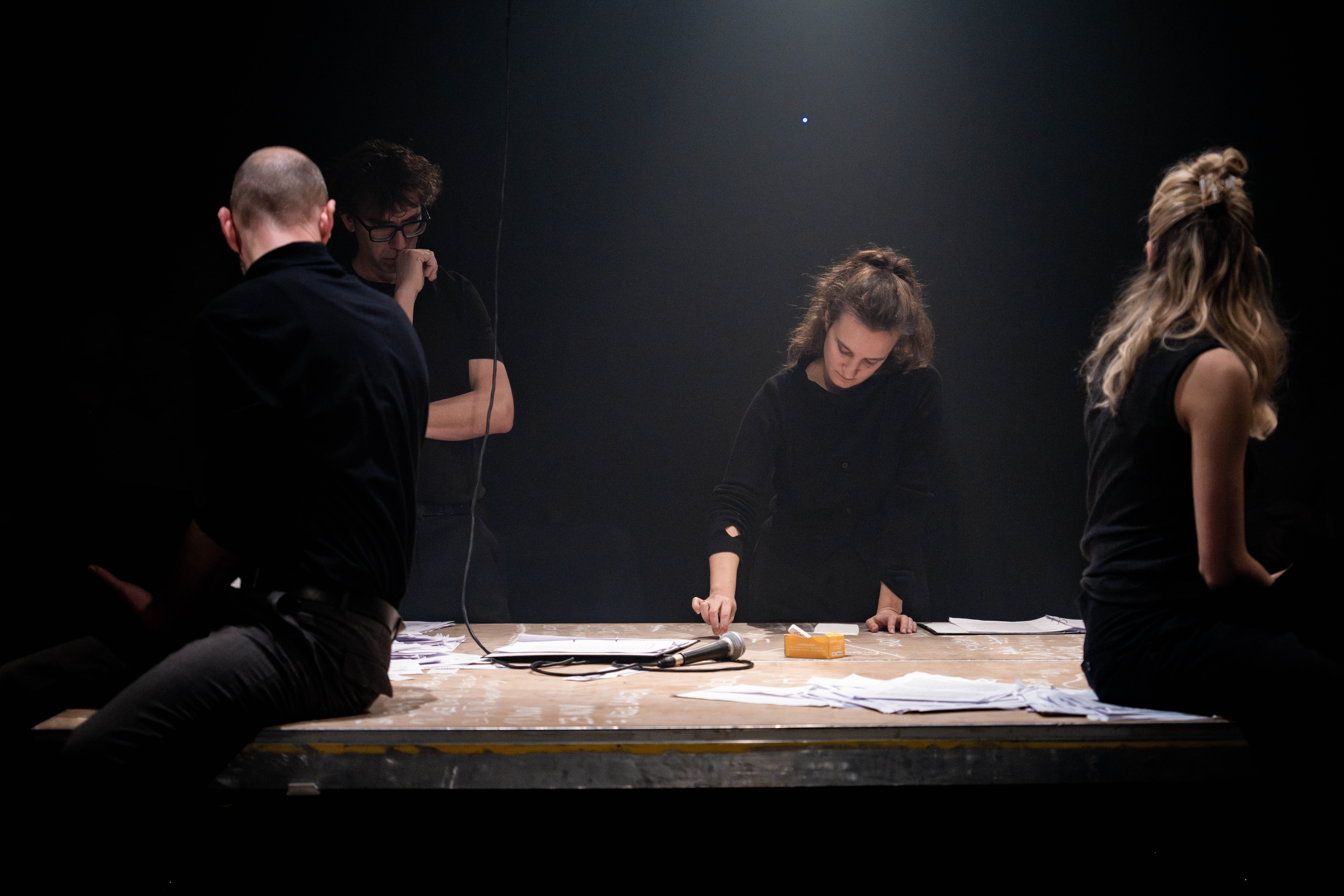 Lena Chalupka, Lena Pöltl, Gerd Wilfing, Thorsten Zerha, in „Koralm Partisanen" von Lukas Michelitsch, Foto: Marco Pessel