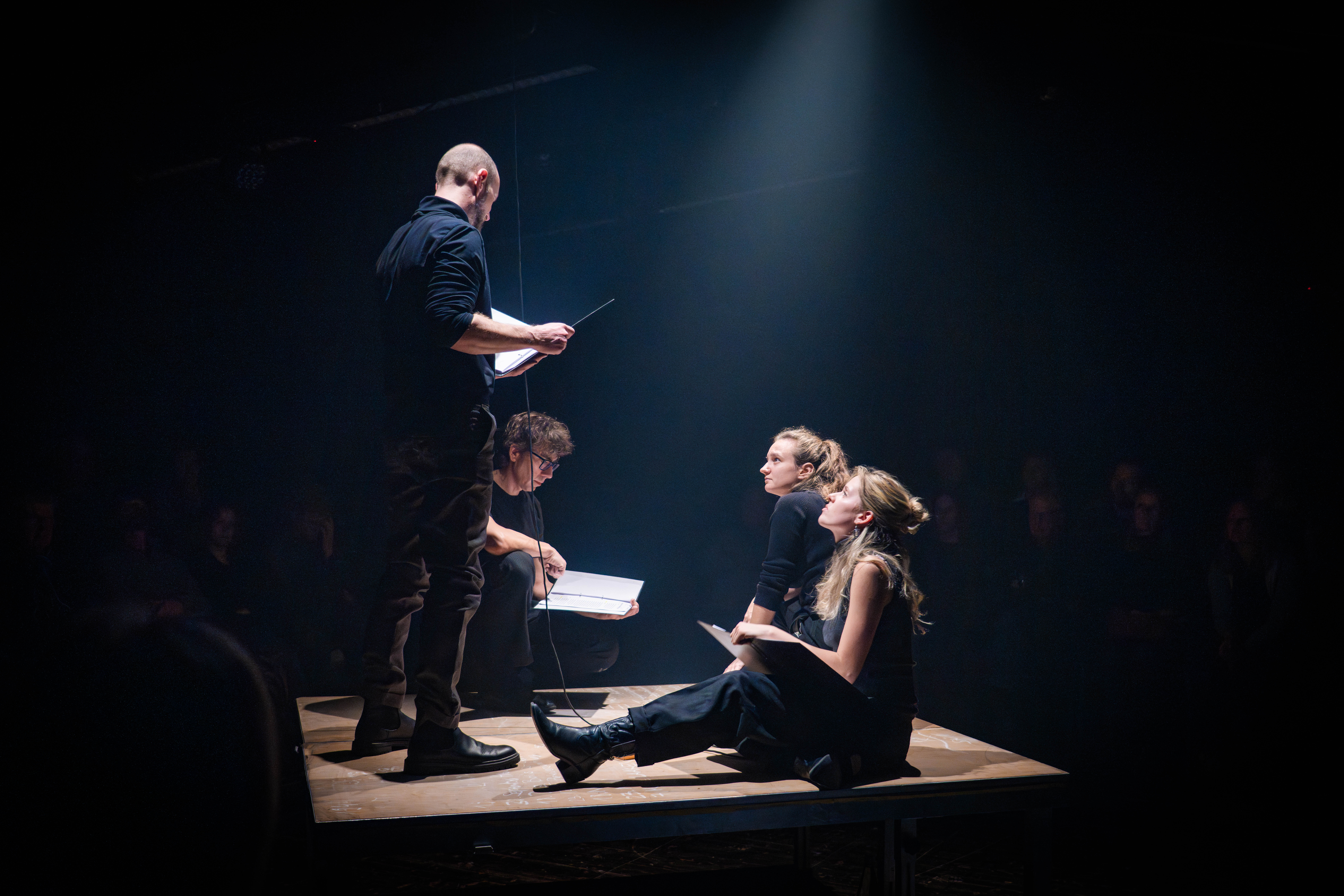 Lena Chalupka, Lena Pöltl, Gerd Wilfing, Thorsten Zerha, in „Koralm Partisanen" von Lukas Michelitsch, Foto: Marco Pessel